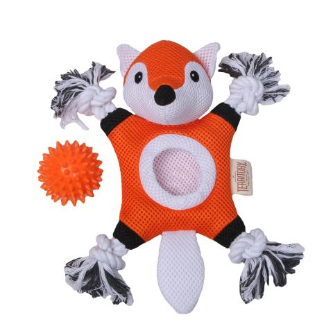 Territory 2-In-1 Dog Toy - Fox - 10"