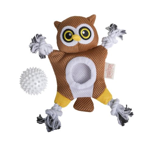 Territory 2-In-1 Dog Toy - Owl - 10"