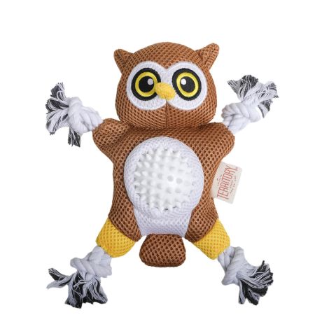 Territory 2-In-1 Dog Toy - Owl - 10"