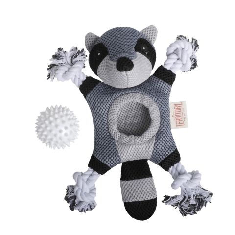 Territory 2-In-1 Dog Toy - Racoon - 10"