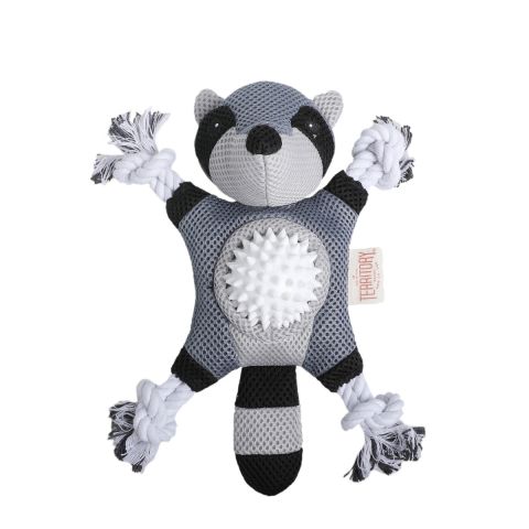 Territory 2-In-1 Dog Toy - Racoon - 10"