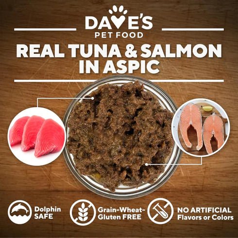 Dave's Pet Food Naturally Healthy Grain Free Wet Cat Food - Tuna & Salmon - 13oz Can