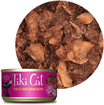 Tiki Cat Lanai Grill Wet Cat Food - Tuna & Grab Surimi - 2.8oz Can