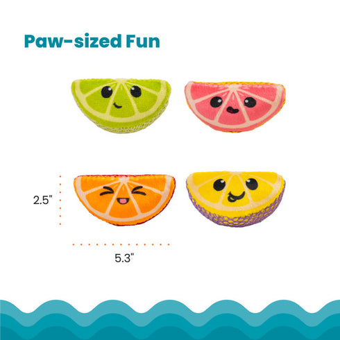 Catstages Fruit Wedges Cat Toys - 4pack