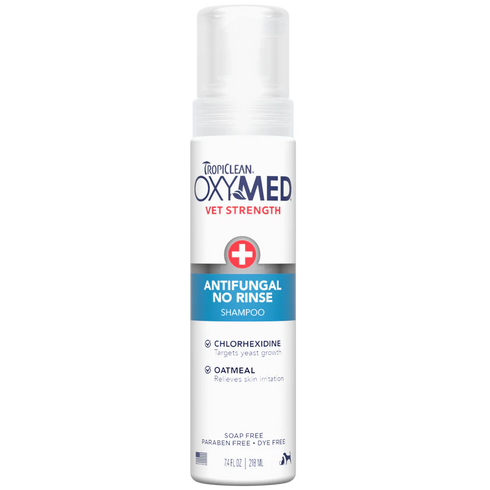 Tropiclean OxyMed Antifungal No Rinse Dog Shampoo - 7.4oz Bottle