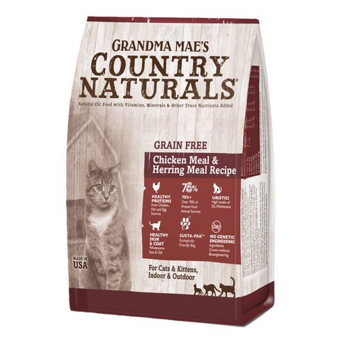 Grandma Mae's Country Naturals Grain Free Dry Cat Food - Chicken & Herring - 12lb Bag