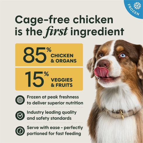 Instinct FreshRaw Medallions Frozen Raw Dog Food - Cage-Free Chicken - 3lb