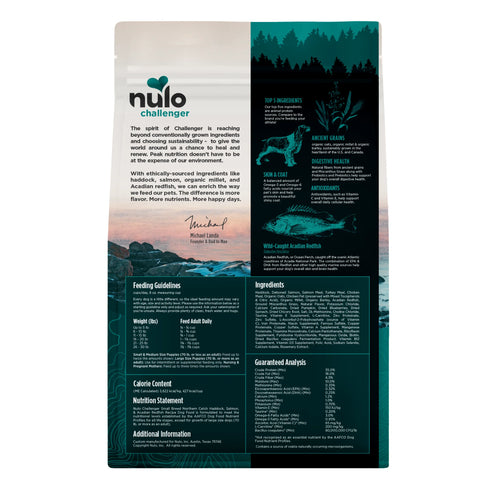 Nulo Challenger Small Breed Dry Dog Food - Haddock, Salmon & Acadian Redfish, 4.5lb Bag