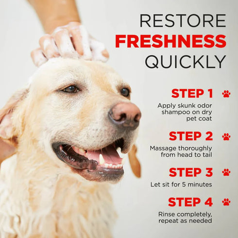TropiClean Skunk Odor Control Shampoo for Dogs & Cats