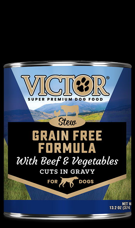 Victor Grain Free Wet Dog Food - Beef & Vegetable Cuts in Gravy - 13.2oz Can