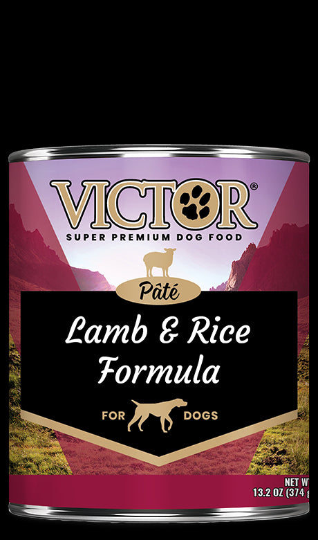 Victor Wet Dog Food - Lamb & Rice Formula Pate - 13.2oz Can
