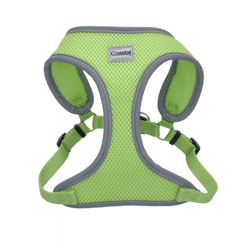 Costal Comfort Soft Reflective Wrapping Adjustable Dog Harness - Large 1" x 28-36" - 50-80lbs - Lime
