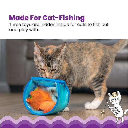 Catstages Hide & Seek Fish Bowl Cat Puzzle Toy