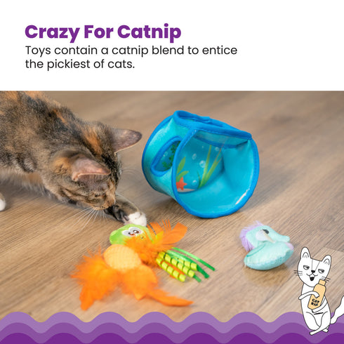 Catstages Hide & Seek Fish Bowl Cat Puzzle Toy