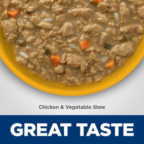 Hill's Science Diet Adult 7+ Senior Vitality Wet Cat Food - Chicken & Vegetable Stew - 2.9oz Can