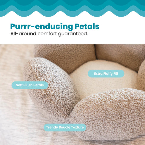Catstages Purrfect Petals Cat Bed - Tan