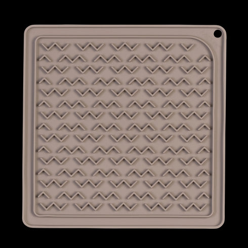 Messy Mutts Silicone Therapeutic Dog Lick Mat with Silicone Spatula - 8" x 8"