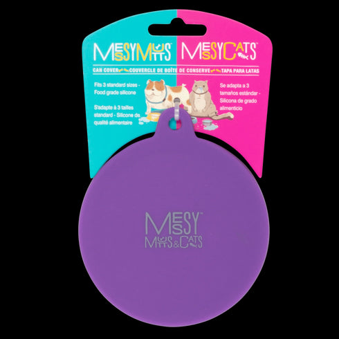 Messy Mutts Wet Food Can Silicon Reusable Lid - Purple
