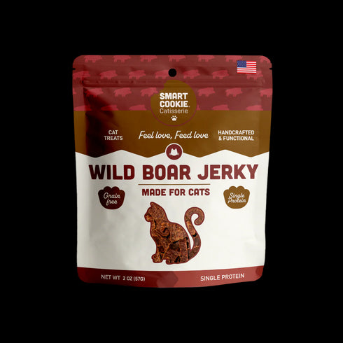Smart Cookie Wild Boar Jerky Cat Treats - 2oz Pouch