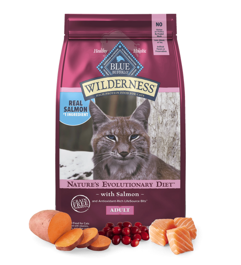 Blue Buffalo Wilderness Adult Dry Cat Food - Salmon - 5lb Bag
