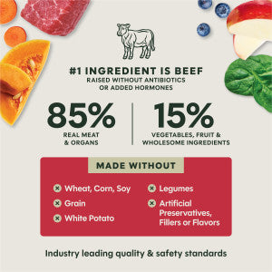 Instinct Raw Meals Freeze Dried Dog Food - Real Beef - 25oz Bag