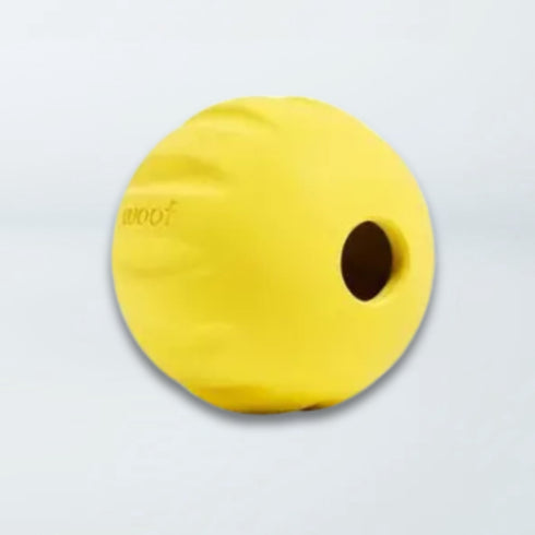 Woof Fllyball Treat & Fetch Dog Toy - Yellow