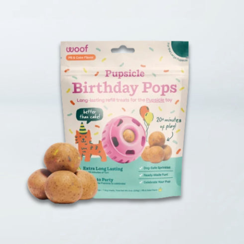 Woof Pupsicle Birthday Pops Dog Treats - PB & Cake - X-Large - 12oz Bag