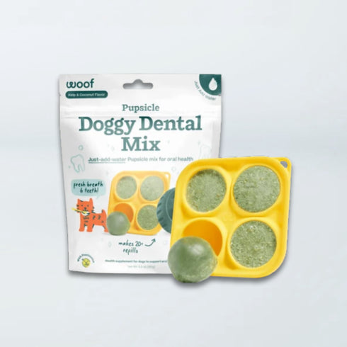 Woof Refill Pupsicle Doggy Dental Mix Dog Treats - Kelp & Coconut - 5.5oz Pouch