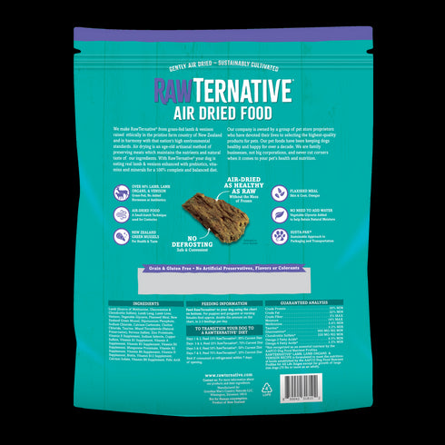 Rawternative Air Dried Raw Dog Food - Lamb & Venison - 5oz Bag