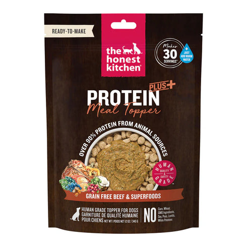 The Honest Kitchen Protein Plus+ Grain Free Dog Food Topper - Beef & Superfoods - 12oz Pouch