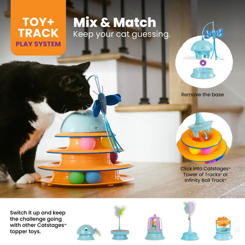 Catstages Electronic Clutter Dome Cat Toy & Ball Track Topper