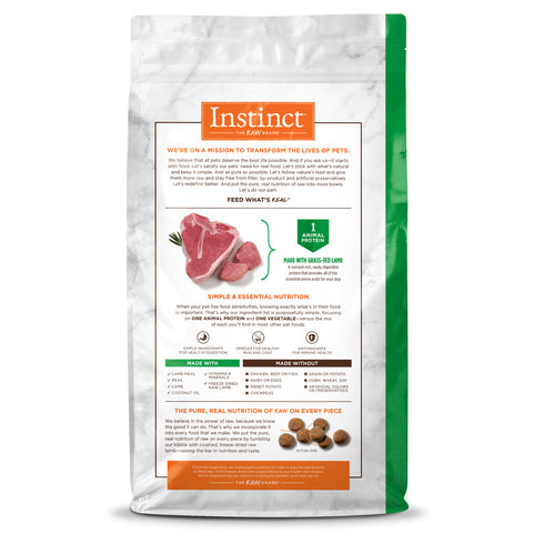 Instinct Limited Ingredient Diet Dry Dog Food - Lamb - 20lb Bag