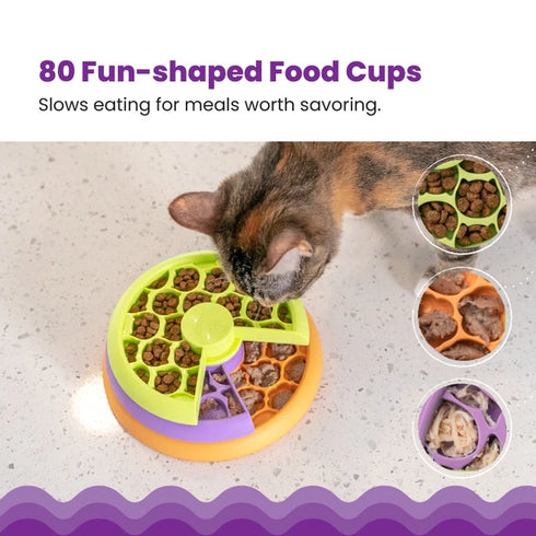 Catstages Kitty Lickin' Layers Cat Fun Feeder Treat Puzzle