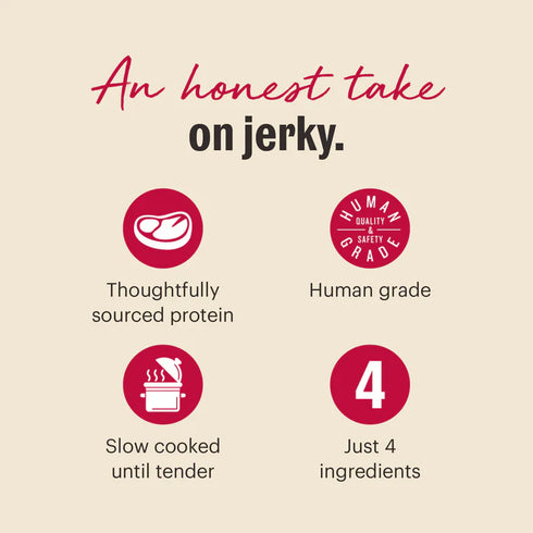 The Honest Kitchen Slow Cooked Jerky Chews Dog Treats - Beef - 5.6oz Pouch