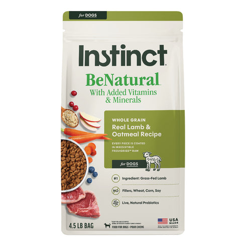 Instinct Be Natural Dry Dog Food - Real Lamb & Oatmeal - 24lb Bag