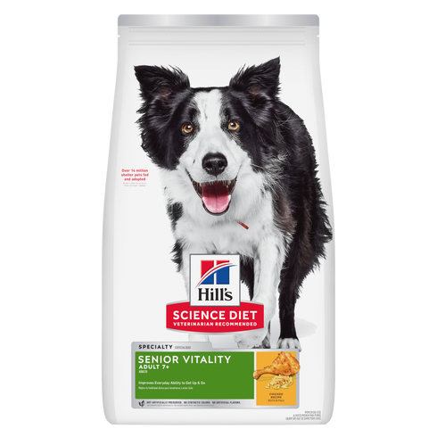 Hill's Science Diet Adult 7+ Senior Vitality Dry Dog Food - Chicken & Rice - 21.5lb Bag