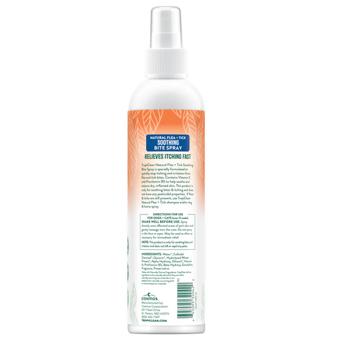 TropiClean Flea & Tick Bite Relief Spray for Pets - 8oz Bottle