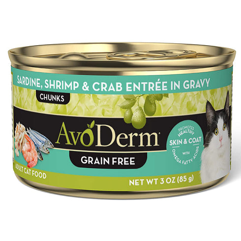 AvoDerm Grain-Free Sardine, Shrimp & Crab Wet Cat Food 3oz - Poudre Pet and Feed Supply