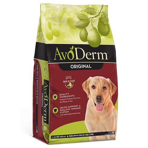 AvoDerm Original Lamb & Brown Rice Formula Dry Dog Food 4.4lb - Poudre Pet and Feed Supply