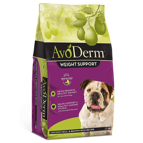 AvoDerm Weight Support Chicken & Brown Rice Formula Dry Dog Food 4.4lb - Poudre Pet and Feed Supply