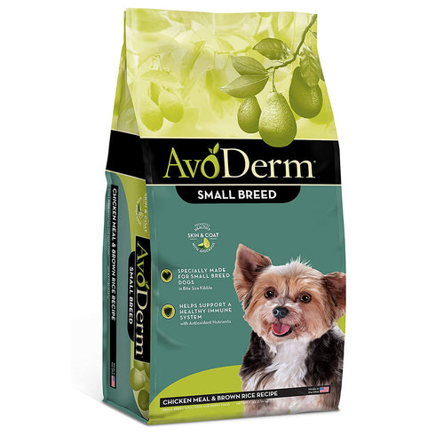 AvoDerm Small Breed Chicken & Brown Rice Formula Dry Dog Food 7lb - Poudre Pet and Feed Supply
