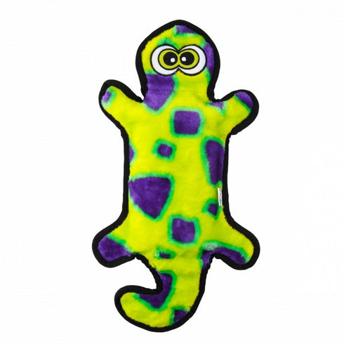Outward Hound Invincibles Gecko Dog Toy Green Yellow 4 Squeak - Poudre Pet and Feed Supply