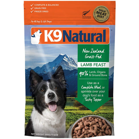K9 Natural Freeze Dried Lamb Feast Dog Food 1.1lb - Poudre Pet and Feed Supply