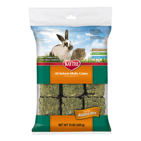 Kaytee Alfalfa Cubes for small animals 15oz - Poudre Pet and Feed Supply