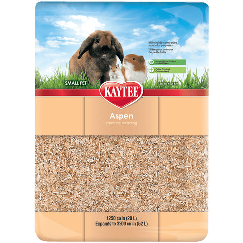 Kaytee BEDDING ASPEN for small animals 3200cu - Poudre Pet and Feed Supply
