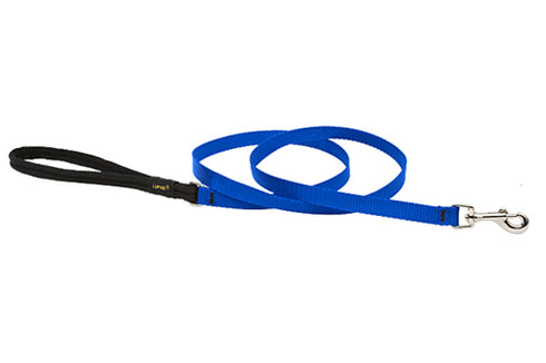 Lupine Small Dog and Cat Basics Padded Handle Leash Blue 4'x1/2" - Poudre Pet and Feed Supply