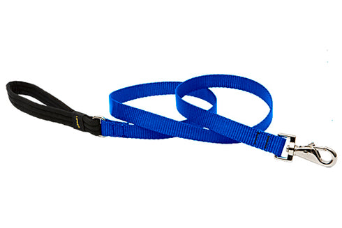 Lupine Medium Dog Basics Padded Handle Leash Blue 6'x1" - Poudre Pet and Feed Supply