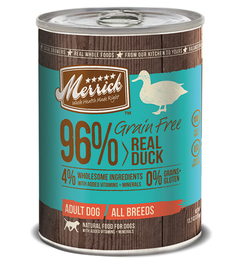 Merrick Grain Free 96% Real Duck 13.2oz - Poudre Pet and Feed Supply