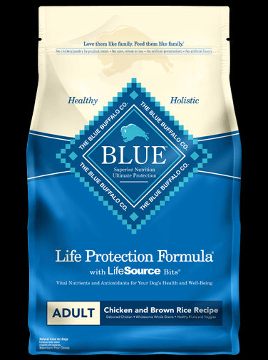 Blue Buffalo Chicken & Rice Recipe Adult Dry Dog Food 15lb - Poudre Pet and Feed Supply