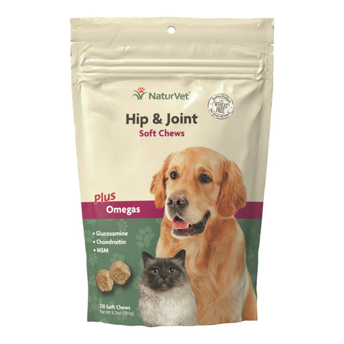 Naturvet Hip & Joint 120 Soft Chews - Poudre Pet and Feed Supply